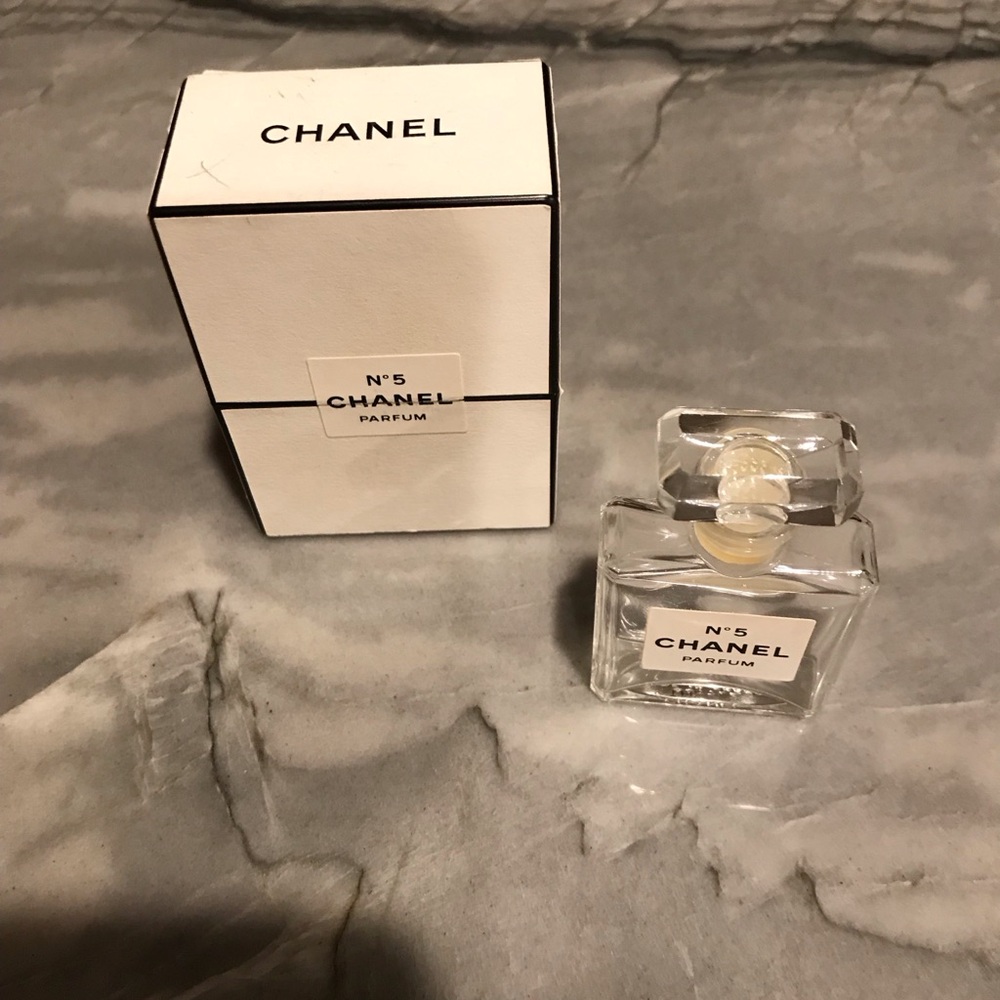 Vintage Chanel No. 5 .25 Oz Empty Perfume Bottle Glass Dabber Box France